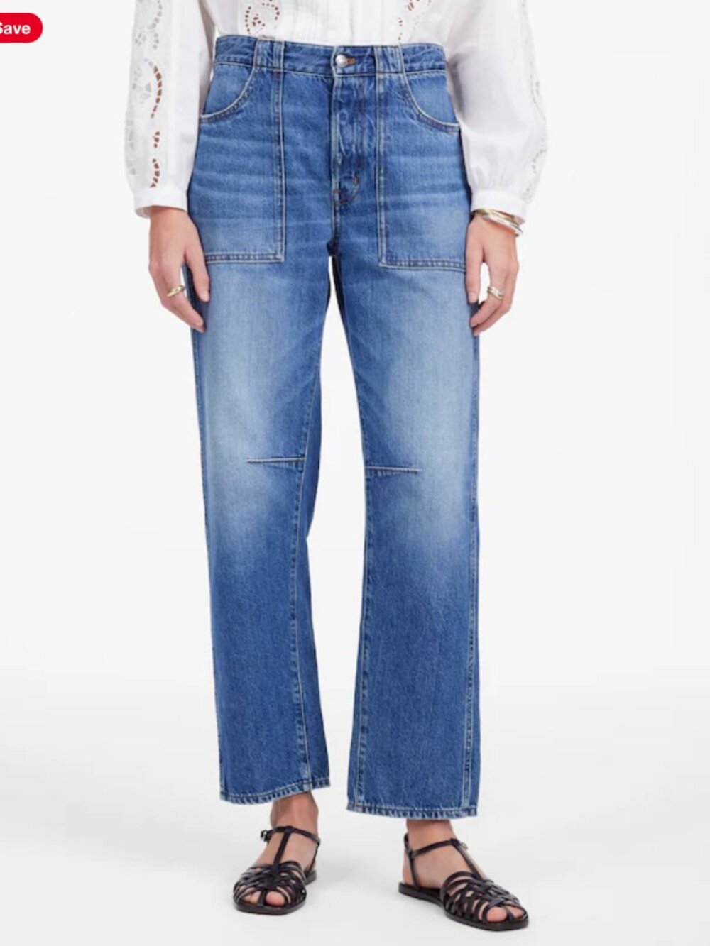 Madewell Darted Barrel-Leg Jean
